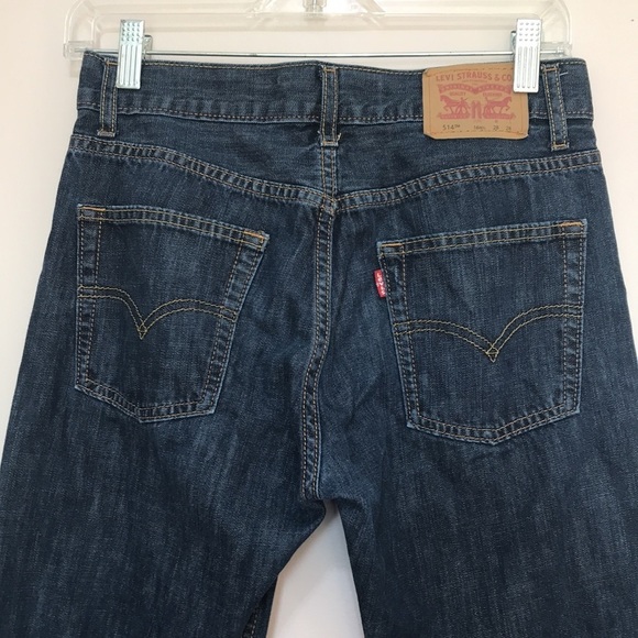 Levi’s 514 straight leg dark wash mid to high rise jeans 28 - Picture 7 of 14